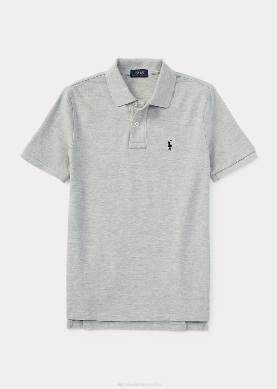 lysegrå børn Ralph Lauren den ikoniske mesh poloshirt Z426B5691