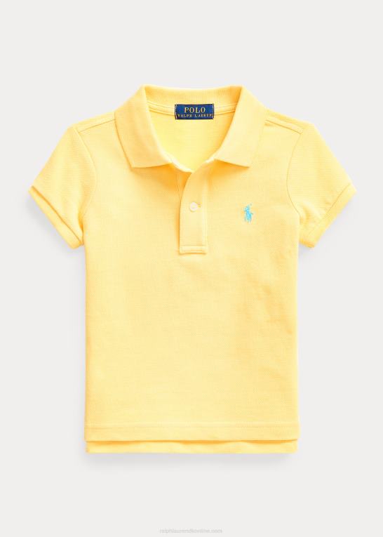 majs gul børn Ralph Lauren bomulds mesh poloshirt Z426B6754
