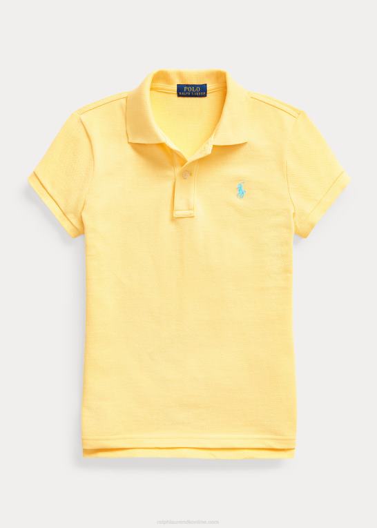 majs gul børn Ralph Lauren bomulds mesh poloshirt Z426B6996