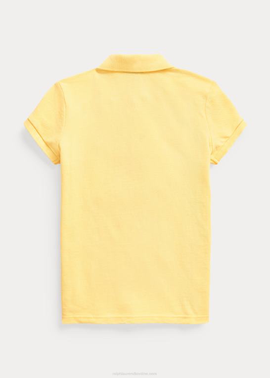 majs gul børn Ralph Lauren bomulds mesh poloshirt Z426B6996