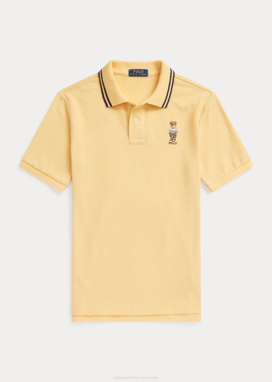 majs gul børn Ralph Lauren polo bear bomuld mesh poloshirt Z426B6604