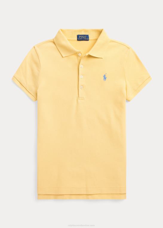 majs gul børn Ralph Lauren stræk bomulds mesh poloshirt Z426B7046