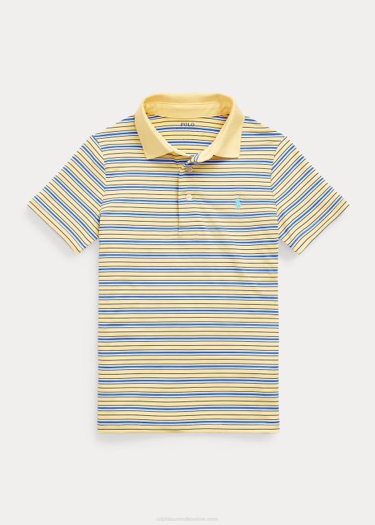 majsgul multi børn Ralph Lauren stribet ydeevne jersey poloshirt Z426B6468