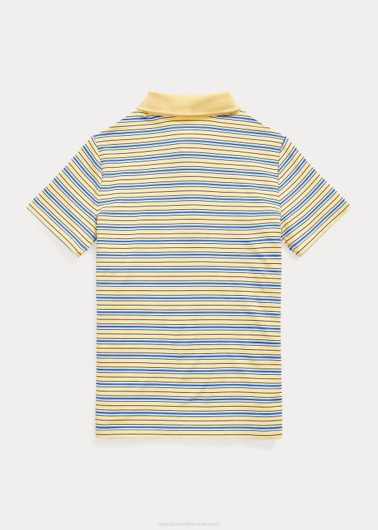 majsgul multi børn Ralph Lauren stribet ydeevne jersey poloshirt Z426B6468