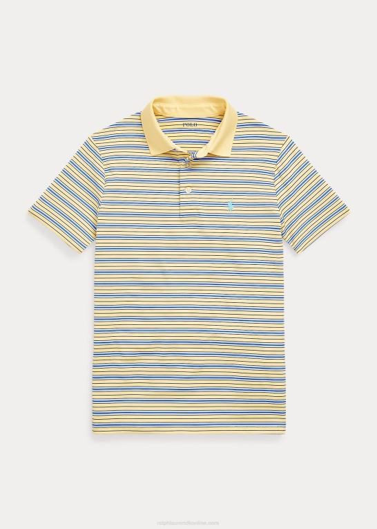 majsgul multi børn Ralph Lauren stribet ydeevne jersey poloshirt Z426B6613