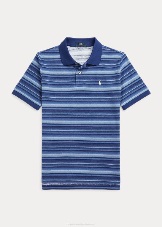 malet tonestribe børn Ralph Lauren stribet bomulds mesh poloshirt Z426B6666