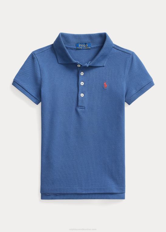 nat navy/chilipeber børn Ralph Lauren stræk bomulds mesh poloshirt Z426B6792