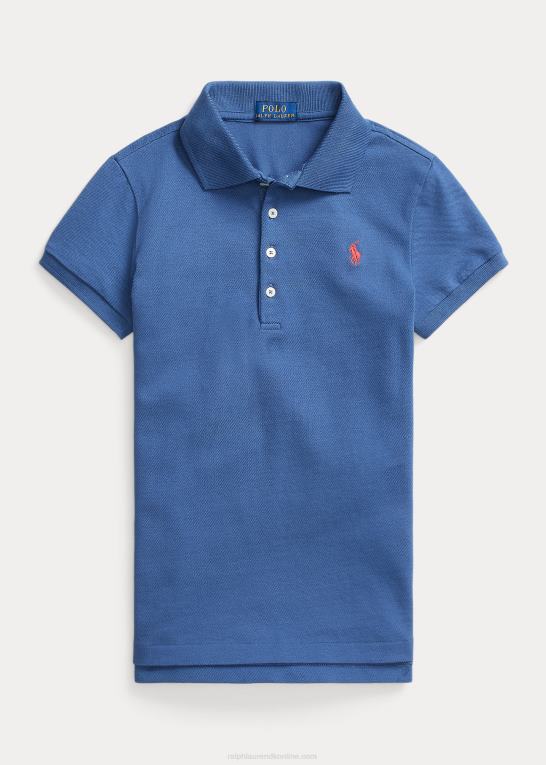 nat navy/chilipeber børn Ralph Lauren stræk bomulds mesh poloshirt Z426B7047