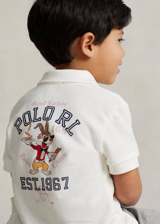 nevis børn Ralph Lauren månenytår poloshirt i bomuldsnet Z426B6438