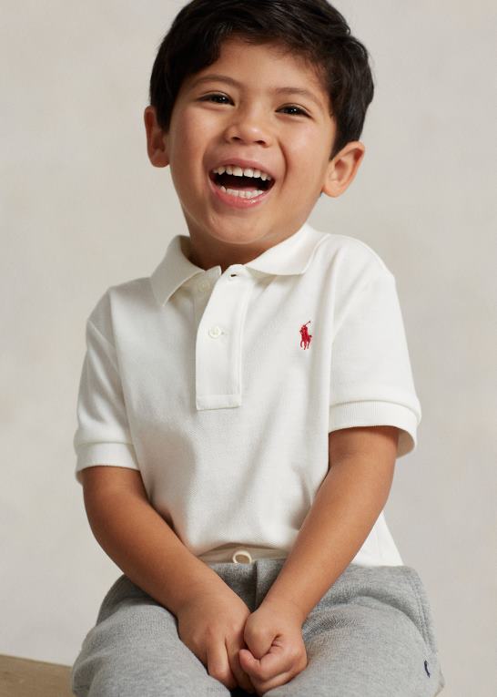 nevis børn Ralph Lauren månenytår poloshirt i bomuldsnet Z426B6438