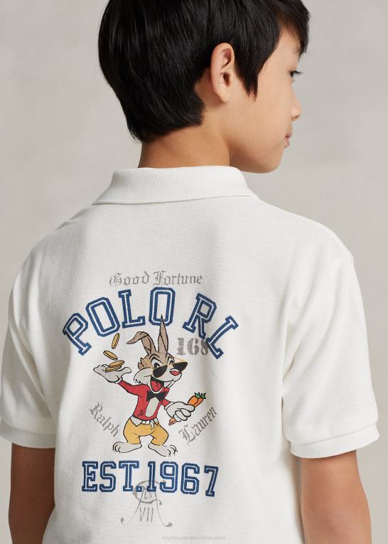 nevis børn Ralph Lauren månenytår poloshirt i bomuldsnet Z426B6571
