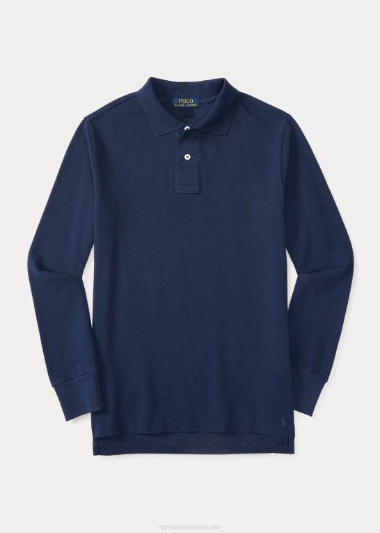 newport flåde børn Ralph Lauren langærmet uniform poloshirt Z426B6232