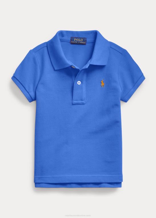 ny iris blå børn Ralph Lauren bomulds mesh poloshirt Z426B6760