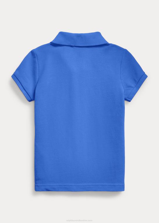 ny iris blå børn Ralph Lauren bomulds mesh poloshirt Z426B6760