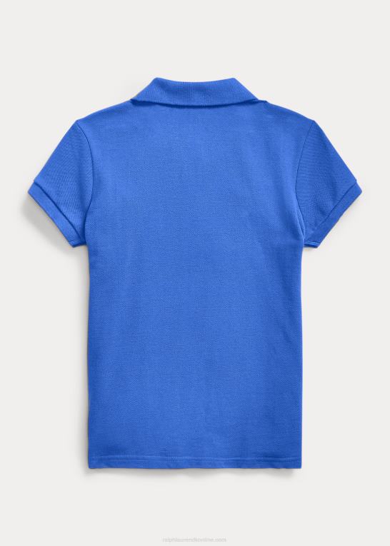 ny iris blå børn Ralph Lauren bomulds mesh poloshirt Z426B7004