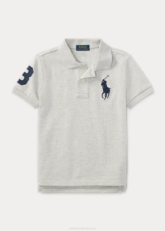 og over lyng børn Ralph Lauren stor pony bomulds mesh poloshirt Z426B5711