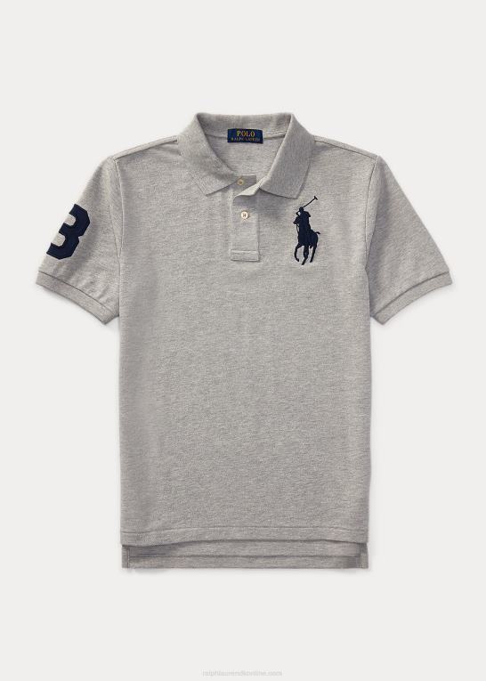 og over lyng børn Ralph Lauren stor pony bomulds mesh poloshirt Z426B6061