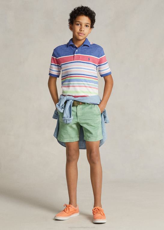 paradis stribe børn Ralph Lauren stribet bomulds mesh poloshirt Z426B5967