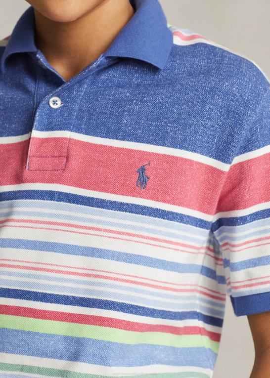 paradis stribe børn Ralph Lauren stribet bomulds mesh poloshirt Z426B5967