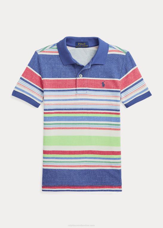 paradis stribe børn Ralph Lauren stribet bomulds mesh poloshirt Z426B9762