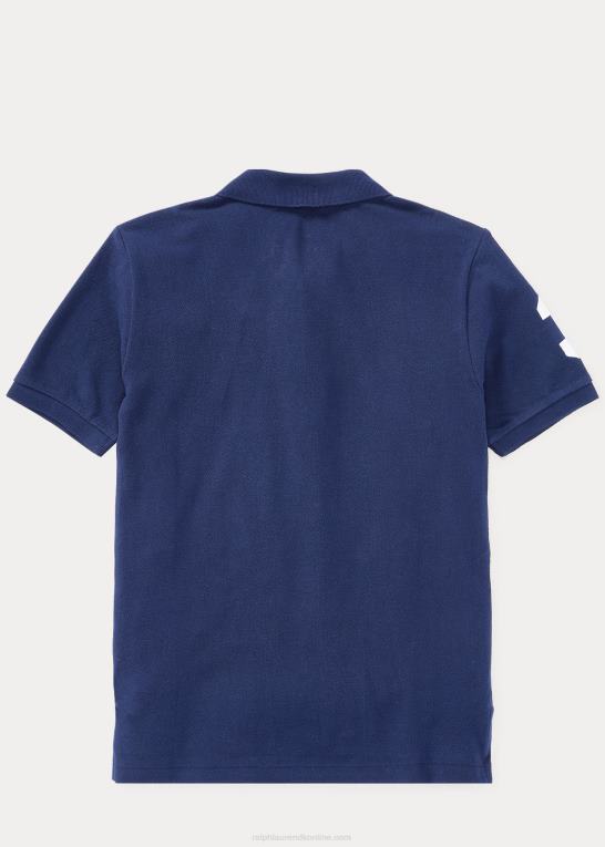raffineret flåde børn Ralph Lauren stor pony bomulds mesh poloshirt Z426B6065