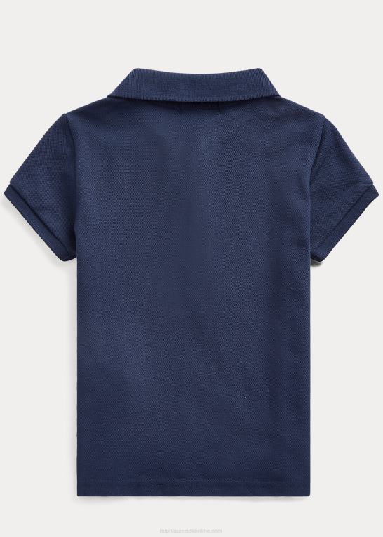 raffineret flåde børn Ralph Lauren stræk bomulds mesh poloshirt Z426B6788