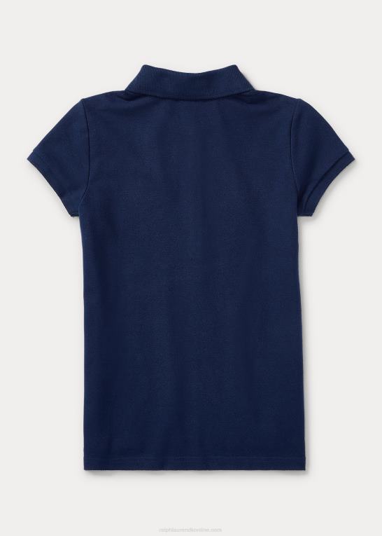raffineret flåde børn Ralph Lauren stræk bomulds mesh poloshirt Z426B7043