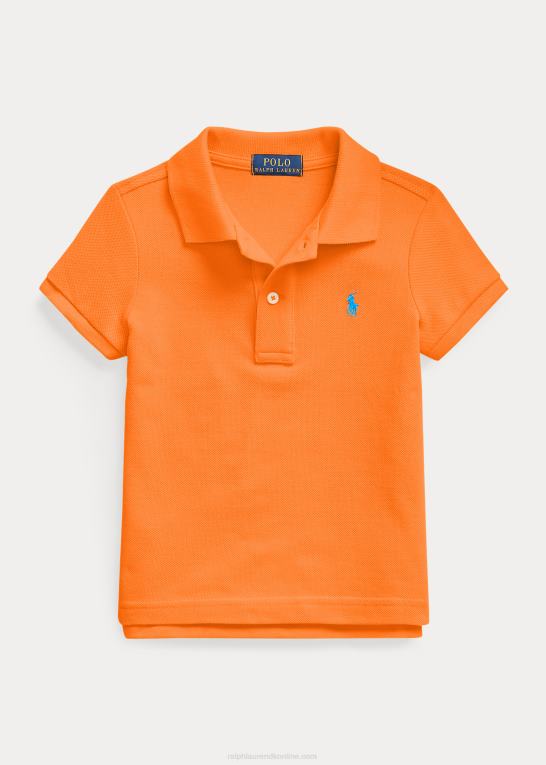 resort orange børn Ralph Lauren bomulds mesh poloshirt Z426B6745