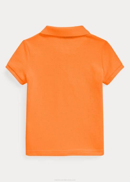 resort orange børn Ralph Lauren bomulds mesh poloshirt Z426B6745