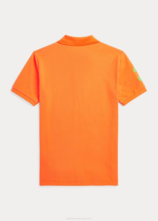 resort orange børn Ralph Lauren klassisk pasform stor pony mesh poloshirt Z426B6625