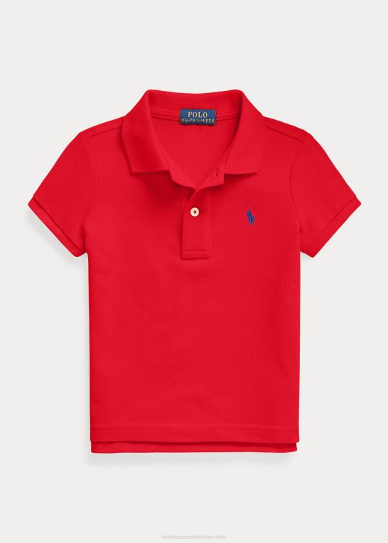 rl 2000 rød børn Ralph Lauren bomulds mesh poloshirt Z426B6741