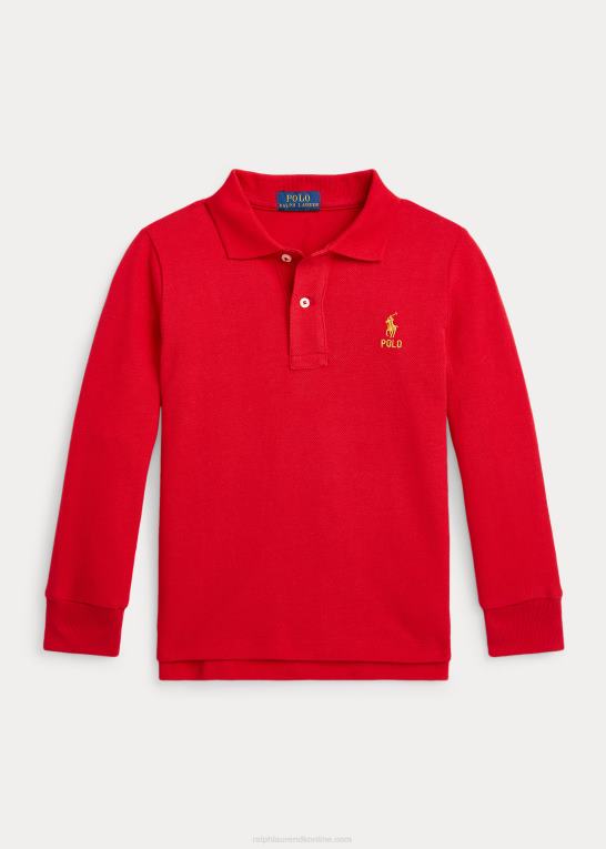 rl 2000 rød børn Ralph Lauren månenytår langærmet poloshirt Z426B6441