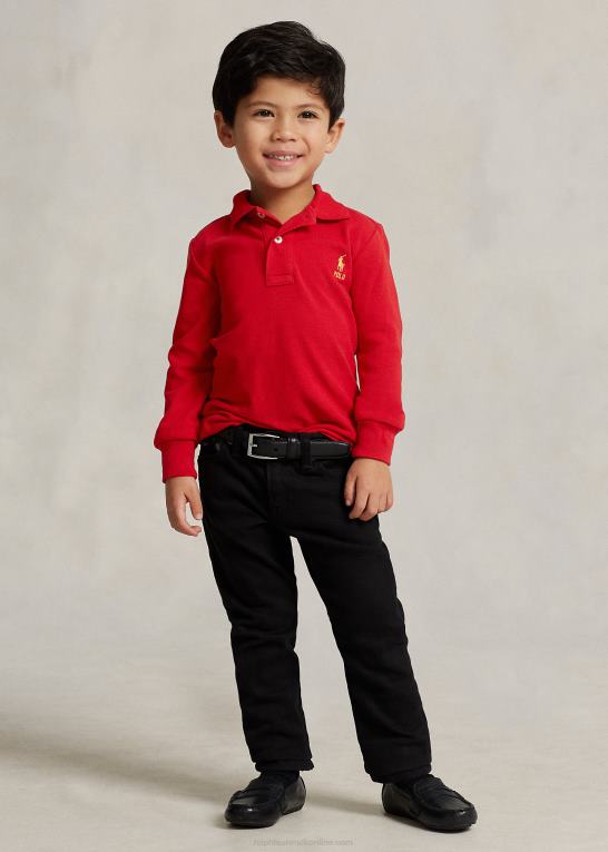 rl 2000 rød børn Ralph Lauren månenytår langærmet poloshirt Z426B6441