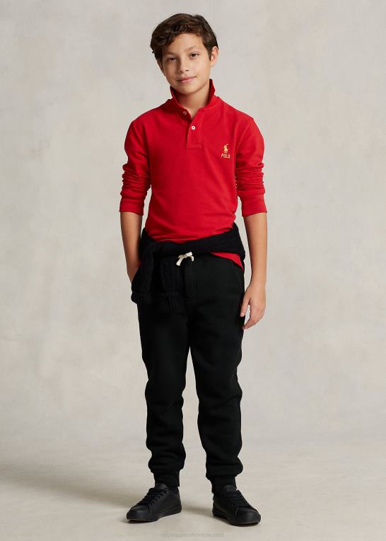 rl 2000 rød børn Ralph Lauren månenytår langærmet poloshirt Z426B6574