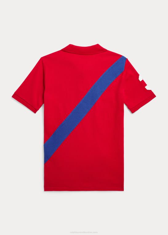 rl 2000 rød/safir stjerne børn Ralph Lauren stor pony bomulds mesh poloshirt Z426B9864