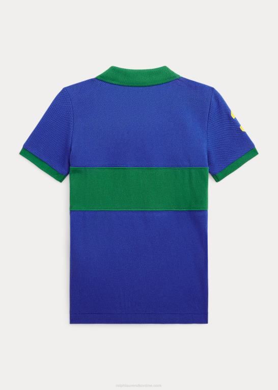 safir stjerne/grøn børn Ralph Lauren stor pony bomulds mesh poloshirt Z426B6465
