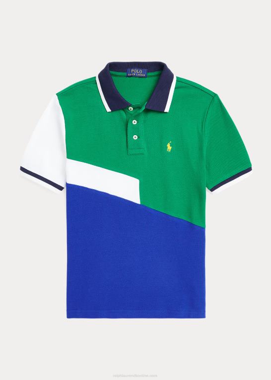 safir stjerne multi børn Ralph Lauren farveblokeret bomulds mesh poloshirt Z426B9845