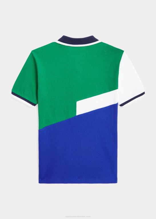 safir stjerne multi børn Ralph Lauren farveblokeret bomulds mesh poloshirt Z426B9845
