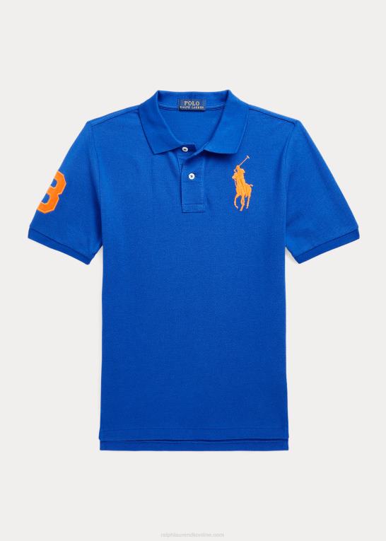 safir stjerne multi børn Ralph Lauren klassisk pasform stor pony mesh poloshirt Z426B6626
