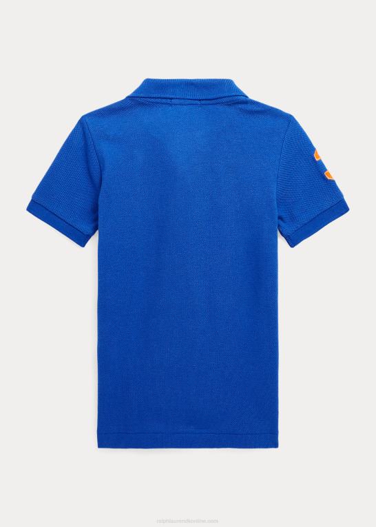 safir stjerne multi børn Ralph Lauren stor pony bomulds mesh poloshirt Z426B6488