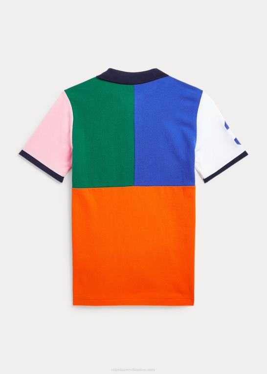 sejlende orange multi børn Ralph Lauren stor pony bomulds mesh poloshirt Z426B9854
