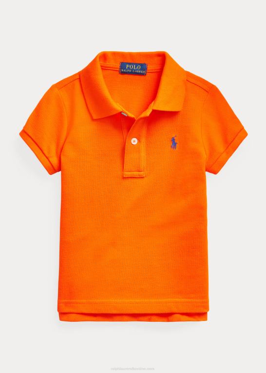 sejler orange børn Ralph Lauren bomulds mesh poloshirt Z426B6744
