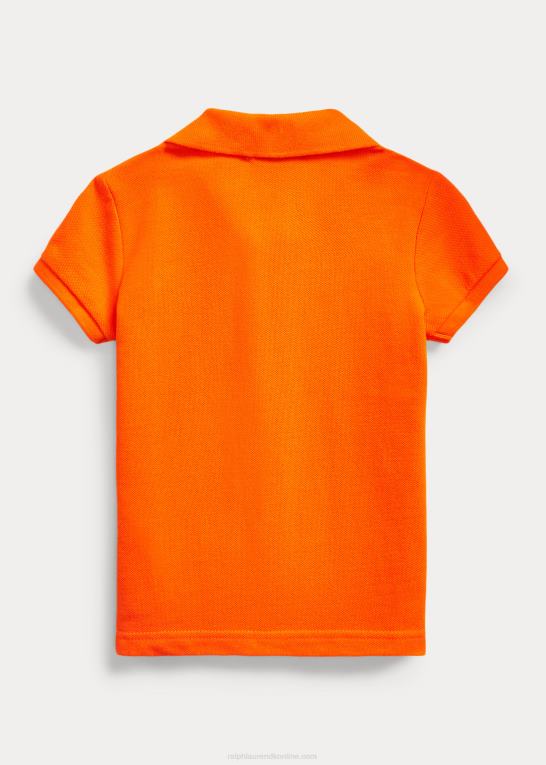 sejler orange børn Ralph Lauren bomulds mesh poloshirt Z426B6744