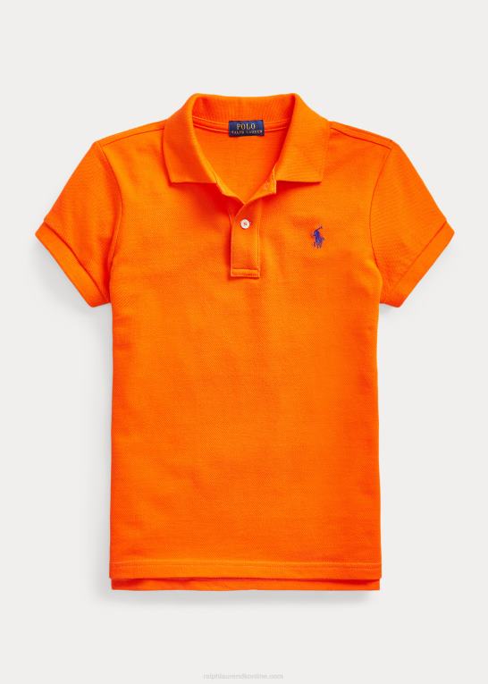 sejler orange børn Ralph Lauren bomulds mesh poloshirt Z426B6984