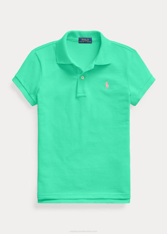 solnedgang grøn børn Ralph Lauren bomulds mesh poloshirt Z426B6989