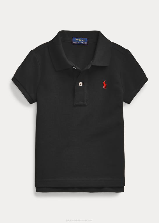 sort børn Ralph Lauren bomulds mesh poloshirt Z426B6736