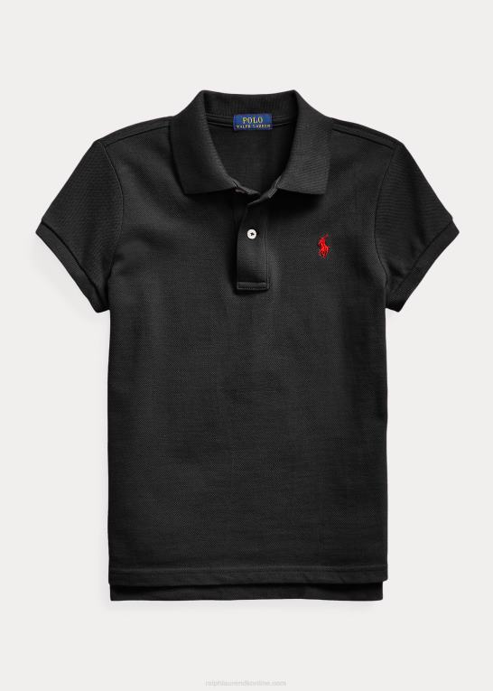 sort børn Ralph Lauren bomulds mesh poloshirt Z426B6979
