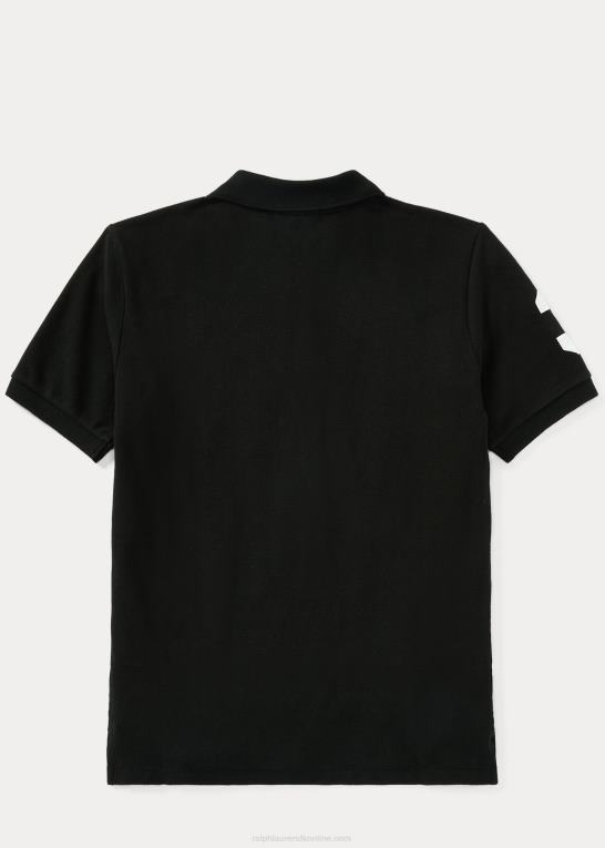 sort hvid børn Ralph Lauren stor pony bomulds mesh poloshirt Z426B6063