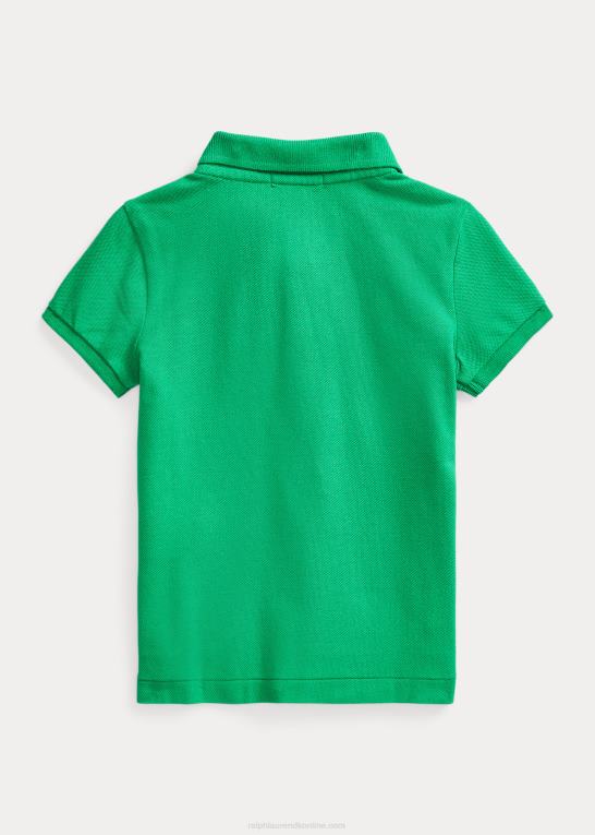 stilk grøn børn Ralph Lauren stræk bomulds mesh poloshirt Z426B6789