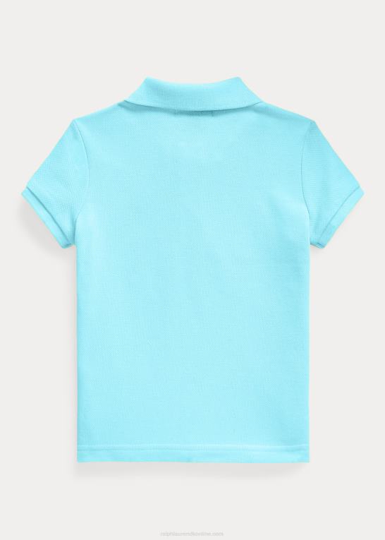 turkis nova børn Ralph Lauren bomulds mesh poloshirt Z426B6758
